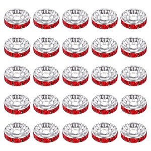 Unique Bargains Rhinestone DIY Jewelry Making Spacer Beads 50 Pcs - 1 of 4