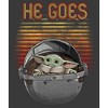 Boy's Star Wars The Mandalorian Father's Day Grogu Retro He Goes T-Shirt - 2 of 4