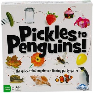 Outset Media - Pickles to Penguins Family Card Game - Quick Thinking, Crazy Picture Connection, Matching Game (Ages 8+) - 1 of 4