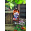 Evergreen Multi-Color Speckle Glass Hummingbird Feeder, Finial Shape- 5 x 9 x 5 Inches Fade and Weather Resistant Outdoor Decor for Yards and Gardens - 2 of 2