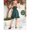 LA LEELA Women's House Daily Routine Evening Wear Vacation Holiday Boho Evening Backless Mini Flowy Strapless Tube Dress - 2 of 4