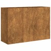 vidaXL Planter Rusty Weathering steel Large Decorative Inlays Planter - 2 of 4