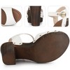Perphy Women's Platform Buckle Ankle Strap Chunky High Heels Sandals - 3 of 3