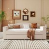 MAYEERTY Full Size Teddy Fleece Upholstered Daybed, Storage Armrests Trundle Bluetooth Audio, Bedroom, Beige - 2 of 4