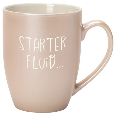 Elanze Designs Starter Fluid Precious Pearl 10 ounce New Bone China Coffee Cup Mug