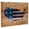 Northlight Patriotic “Proud to be an American” Wooden USA Map Wall Art - 15.75” x 12” - 4 of 4