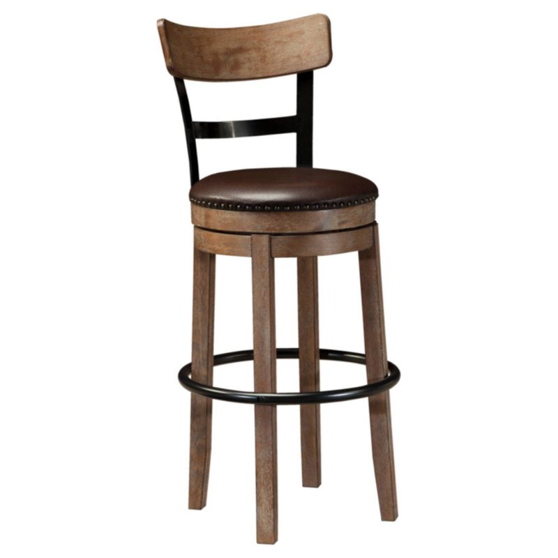 Pinnadel Tall Uph Swivel Barstool Light Brown - Signature Design by Ashley, 1 of 5