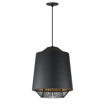 ET2 Lighting Phoenix 1 - Light Pendant in  Black/Gold