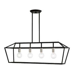Livex Lighting Devone 4 - Light Chandelier in  Black/Brushed Nickel - 1 of 4