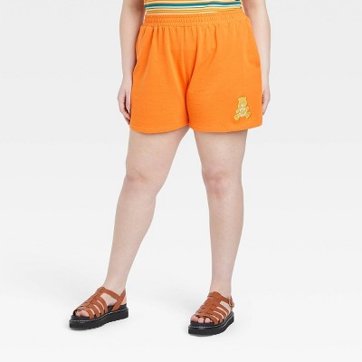 womens adidas orange shorts