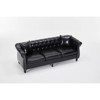 Buenhomino Chesterfield Faux Leather Sofa – Classic 3-Seater with Rolled Arms & Tufted Back, Upholstered Couch for Living Room or Bedroom - 3 of 4