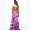 Riviera Sun Womens Maxi Dress  Tie Die Spaghetti Strap Long Sundress  Summer Dresses - 3 of 3