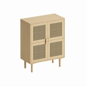 Bella Depot 4-Doors Rattan Mesh Storage Cabinet - 1 of 4