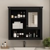 NicBex 32"x28" Elegant Wall Mounted Bathroom Cabinet with Mirror&5 Adjustable Shelves,Mirrored Medicine Cabinet for Bathroom,Matte Finish - 3 of 4
