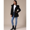 INSPIRE CHIC Women's Winter Thicken Puffer Faux Fur Removable Hood Warm Parka Jacket - 2 of 4