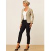 Allegra K Women's Elegant Work Office Lapel Collar Button Down Regular Fit Suit Blazer - 3 of 4
