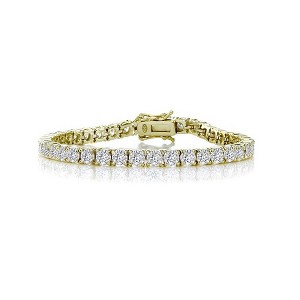 4mm Tennis Bracelet with Cubic Zirconia Stones, featuring a sleek and elegant design that highlights the sparkling brilliance of each stone. - 1 of 4