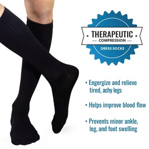 Heelbo - Compression Dress Socks 8-15 mmHg-Black-Large - 1 of 4