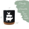 Elanze Designs Cow Pig Chicken Black X-Large Cork Bottom Kitchen Utensil Holder - 2 of 4