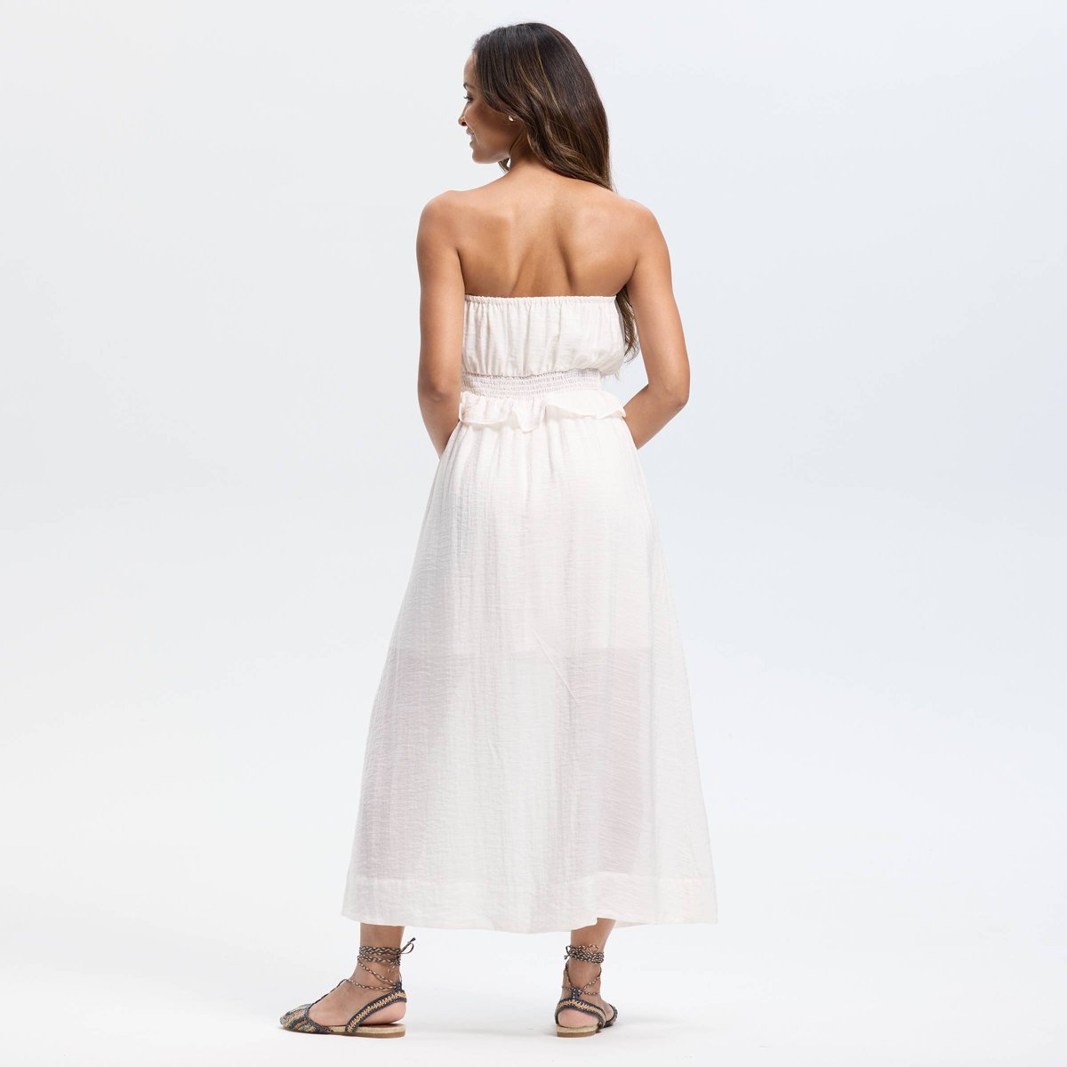 Женские платья Universal Thread Women's Sleeveless Maxi Tunic Dress - Universal Thread™ Ivory L — фото 2