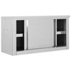 vidaXL Stainless Steel Kitchen Wall Cabinet - 35.4"x15.7"x19.7" - Durable, Easy to Clean, Suitable for Commercial Kitchens - 4 of 4