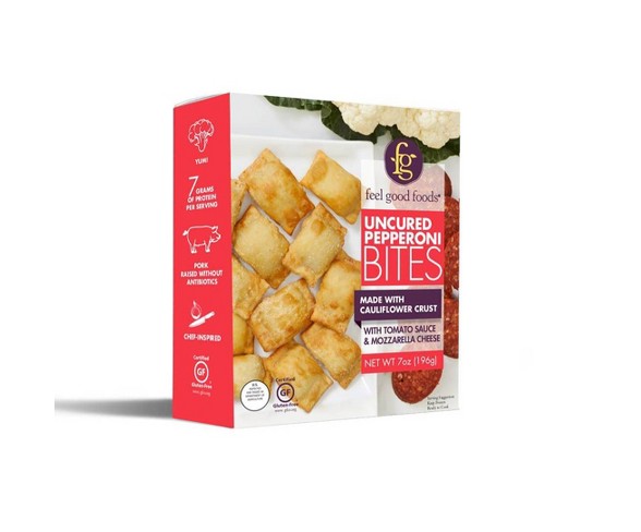 Feel Good Foods Uncured Pepperoni Frozen Snack Bites - 7oz