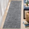 Vintage Rug Living Room Area Rug Traditional Distressed Floral Print Rug Indoor Non-Slip Low Pile Floor Mat - 2 of 4