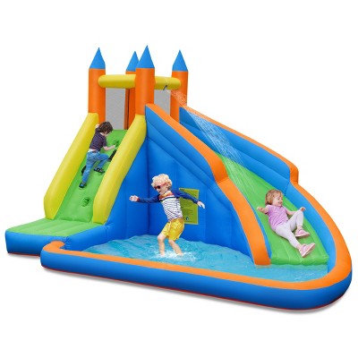 Costway Inflatable Water Slide Mighty Bounce House Castle Moonwalk Jumper Without Blower