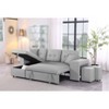 VYNXARIA Upholstered Reversible Sectional sofa with pull out loveseat£¬Light Gray - 3 of 4