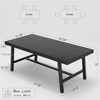 Industrial Dining Table for 6~8 People, 78.7" Long Rectangle Dining Table, Wooden Kitchen Table with Sturdy Metal Frame,Dinner Table for Kitchen-Gray - 4 of 4