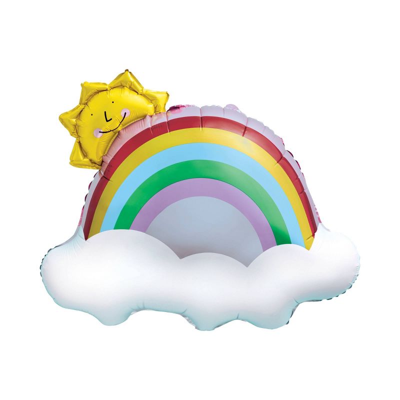 Rainbow Confetti Foil Balloon - Spritz&#8482;, 4 of 5