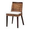 bali & pari Abbas Seagrass and Wood Dining Chair Natural Brown/White/Dark Brown - 4 of 4