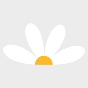 RoomMates XXL Daisy Headboard Giant Wall Decals Yellow/White: Vinyl Self-Adhesive Botanical Wall Sticker Headboard - 1 of 4