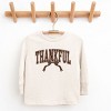 Varsity Thankful Coquette - Toddler Long Sleeve Graphic Tee and Youth Long Sleeve Graphic T-Shirt - 2 of 3