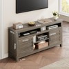 TV Stand for 63 in, Entertainment Center with Adjustable Shelves, Farmhouse TV Stand with Cabinet Doors - 2 of 4