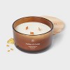 3-Wick Amber Glass Wooden Wick Amber and Cedar Jar Candle 20oz - Threshold™ - 3 of 3