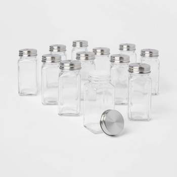 Glass Spice Jars- Set of Six Glass Spice Bottles - LaPrima Shops®