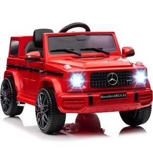 12V Electric Car for Kids, Licensed Mercedes-Benz G63 Ride on Toy with Remote Control, Electric Vehicle with LED Light MP3 USB Bluetooth - 1 of 4