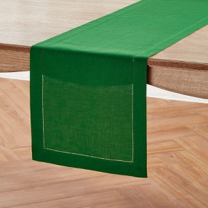 Solino Home Linen Classic Hemstitch Table Runner - 1 of 4
