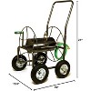 Yard Butler 4-Wheeled Hose Truck, 400' Metal Hose Caddy, Suitable for Gardens, Lawns and Fields - 3 of 4