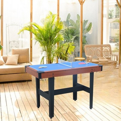VisioGear Game Tables Multi Game Table, Pool Table,Tennis Table, Hockey Table, Multifunctional Table, Desk Game, Brown, 47.60"*24.00"*31.00"