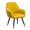 TOAOTBNBO Deep Tuck-pleating Upholstered Accent Chair with Tapered Wood Legs Modern Velvet Armchair with Thick Cushion Club Chair for Office - 2 of 4