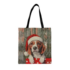 Signare USA Merry Woofy Dog Christmas Flat Bag - 1 of 4