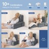 Itopfox 10-in-1 Ergonomic Reading Pillow with Detachable Armrests, Memory Foam Back Support for Sitting in Bed or Couch, Comfortable for Reading - 4 of 4