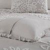 3 Pcs Elegant Floral Chenille Tufted Cotton Duvet Set,All Season Lightweight Home Textile Bedding Set fits Lux Bedroom Decor,Matching Shams - 4 of 4
