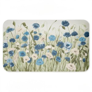Stupell Industries Blue Poppy Garden Printed Anti-Fatigue Floor Mat, design by Kelly Elizabeth, 30"x18" - 1 of 4