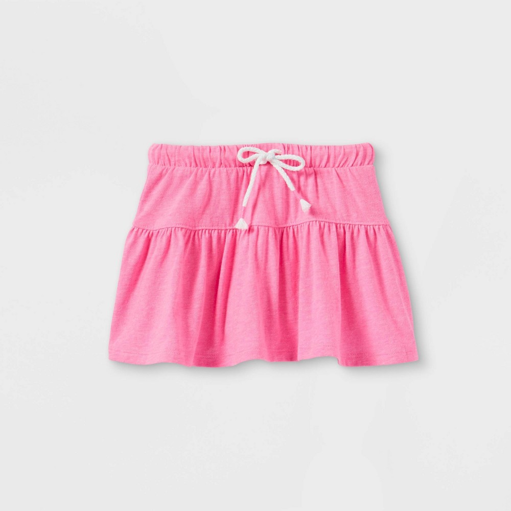 Toddler Girls' Knit Tiered Pull-On Skorts - Cat & Jack Pink 3T