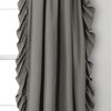 Set of 2 (95"x54") Reyna Light Filtering Window Curtain Panel Gray - Lush Décor: Bohemian Style, Rod Pocket, Polyester - image 3 of 4