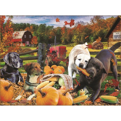1000 Piece Jumping Dog Jigsaw Puzzle (Puzzle Saver Kit Included) - Encased