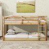 NicBex Twin Over Twin Bunk Bed,Wood Bunk Beds with Ladder and Guardrail,Bunk Bed Frame for Kids,Box Spring Not Required - 2 of 4